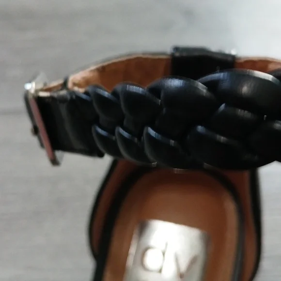 DV by Dolce Vita Braided Strap Black Block Heel Sandals Sz 11 NWOT - Picture 8 of 10